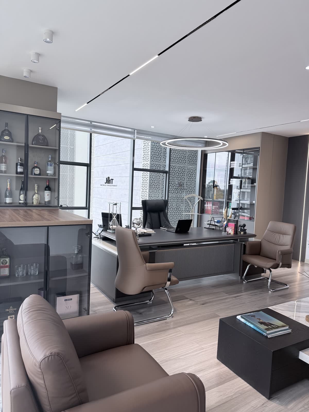 Executive office and seating area